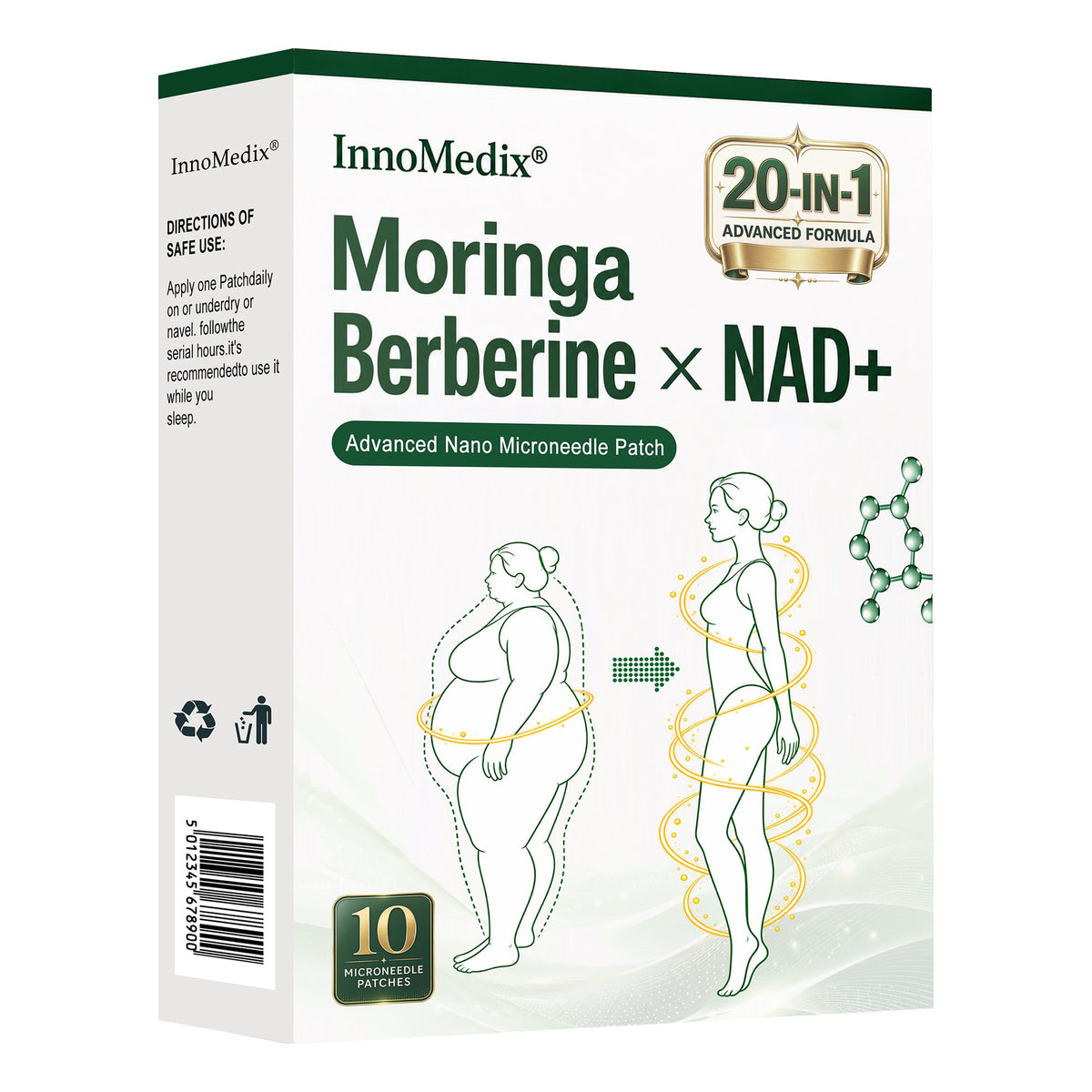 🔥 Limited Time Sale: InnoMedix® 20-IN-1 Nano Microneedle Patch — Moringa + Berberine + NAD+ | 1 Patch Daily Metabolism Support