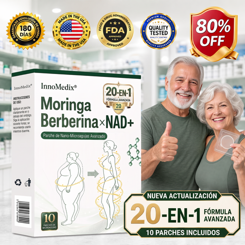 InnoMedix®👩‍⚕️🔥 Moringa Berberina x NAD+ 20-EN-1 Parche Avanzado de Nano-Microagujas (Aplicar solo una vez al día – cambios visibles en tan solo 7 días.)
