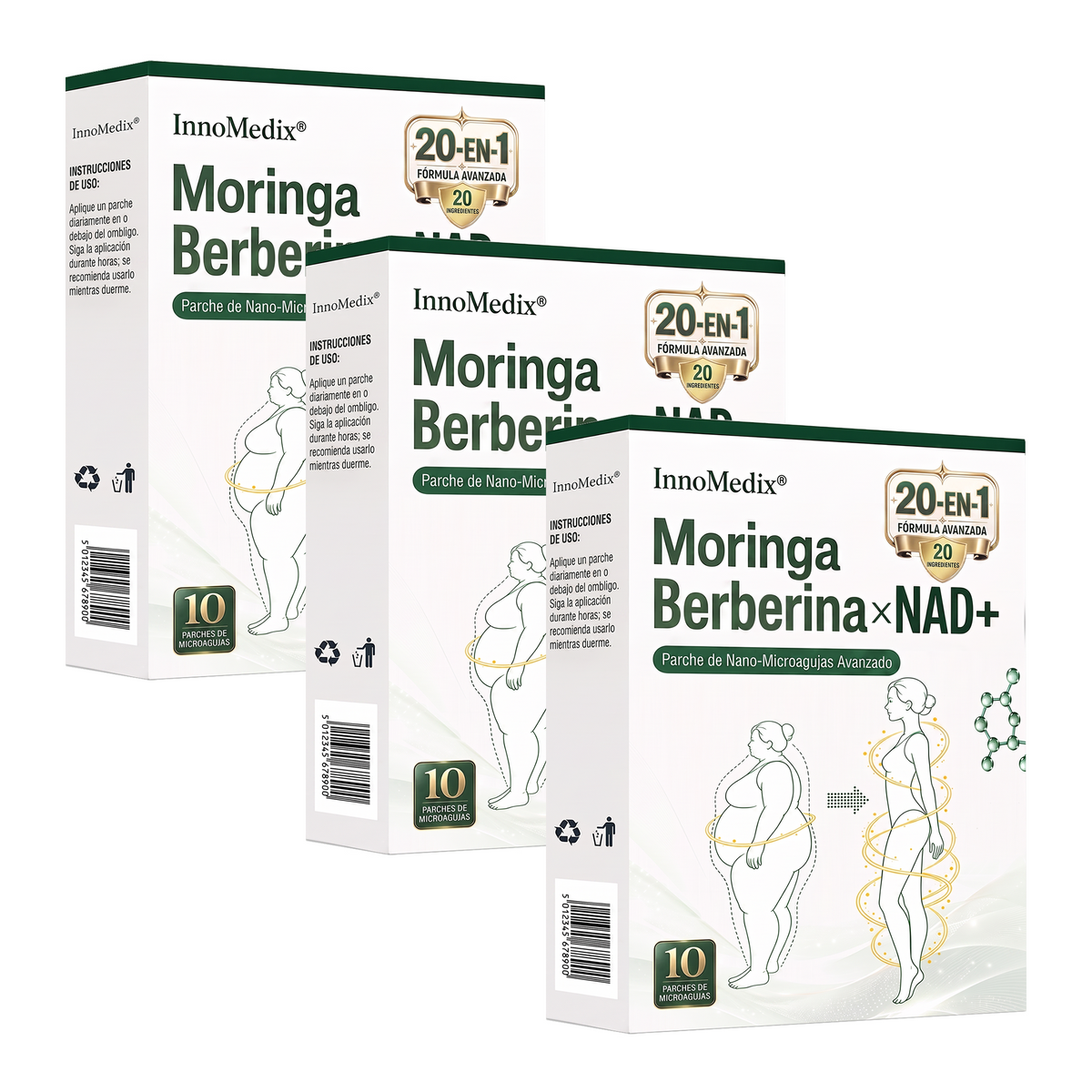 InnoMedix®👩‍⚕️🔥 Moringa Berberina x NAD+ 20-EN-1 Parche Avanzado de Nano-Microagujas (Aplicar solo una vez al día – cambios visibles en tan solo 7 días.)