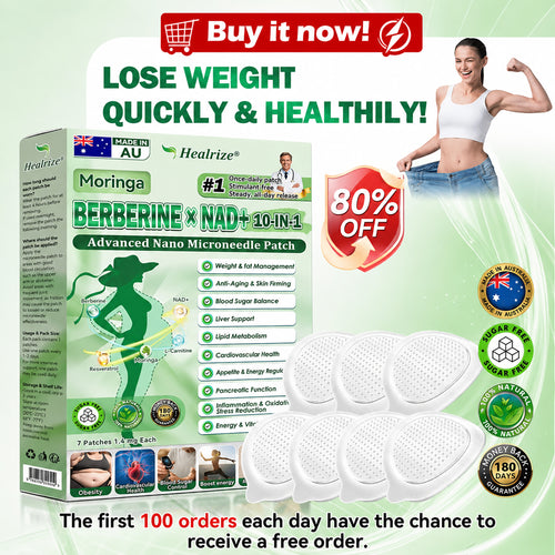 🇦🇺 | Official AU Store | 🥕🥕Healrize® Moringa · Berberine × NAD+ 10-in-1 Advanced Nano Microneedle Patch (just once a day, visible changes in 7 days) 💪 For obesity, loose skin, diabetes, sleep apnea, joint issues, and more
