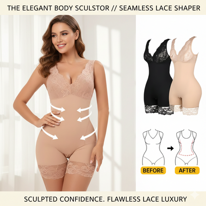 Lace Corset Waist Trainer for Women Full Body Shaper Bodysuit Postpartum Recovery Slimming Shapewear Tummy Control Underwear