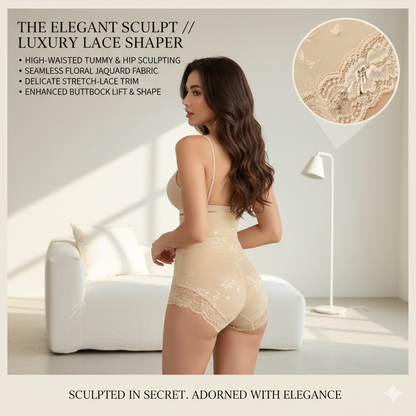 Sexy High Waisted Lace Shapewear Panties for Women Tummy Control Butt Lifter Waist Trainer