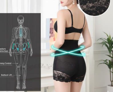 Sexy High Waisted Lace Shapewear Panties for Women Tummy Control Butt Lifter Waist Trainer